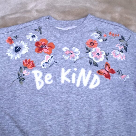 Girls Gray Sweatshirt Old Navy Short Sleeve T Shirt Size 8 Set - Picture 8 of 12